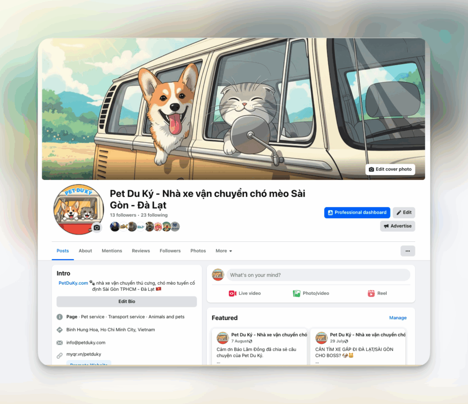 like fanpage chinh thuc cua pet du ky